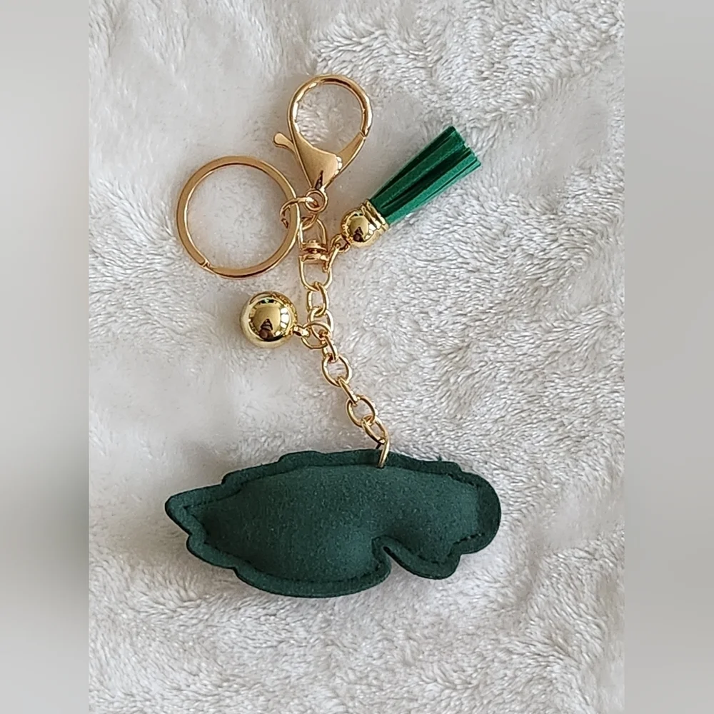 Philadelphia Eagles Elegant Green and Gold Keychain Accessory Bag Charm